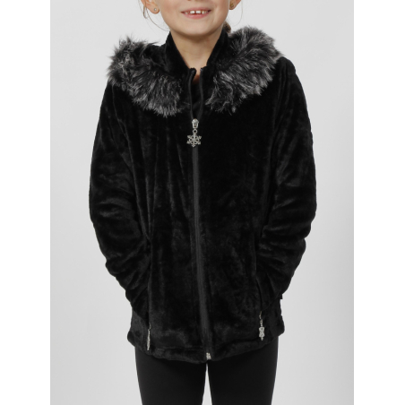 Gilet polaire courmayeur noir fille - Angele Sportswear | wimod