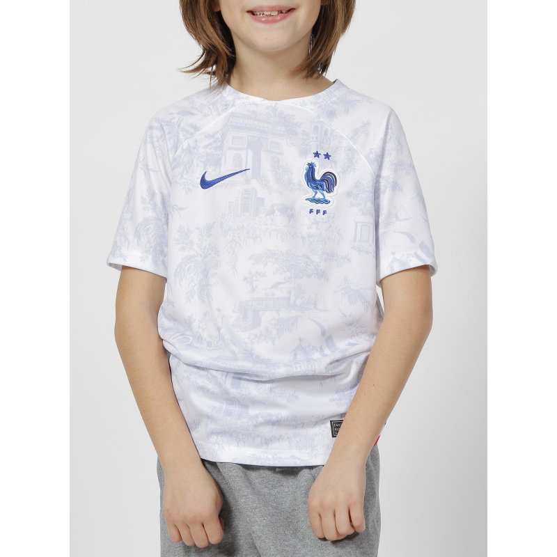 T-shirt de football france fff extérieur blanc enfant - Nike
