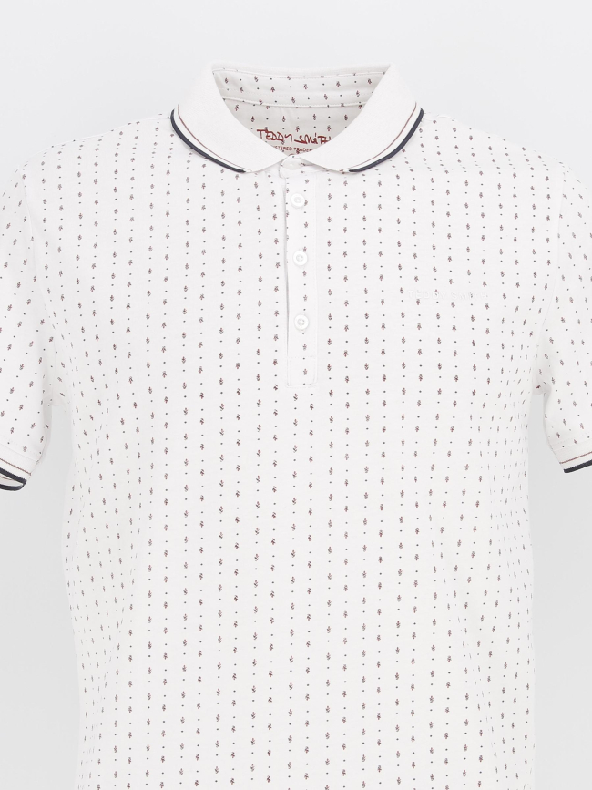 Polo imprimés pasy 2 blanc homme - Teddy Smith