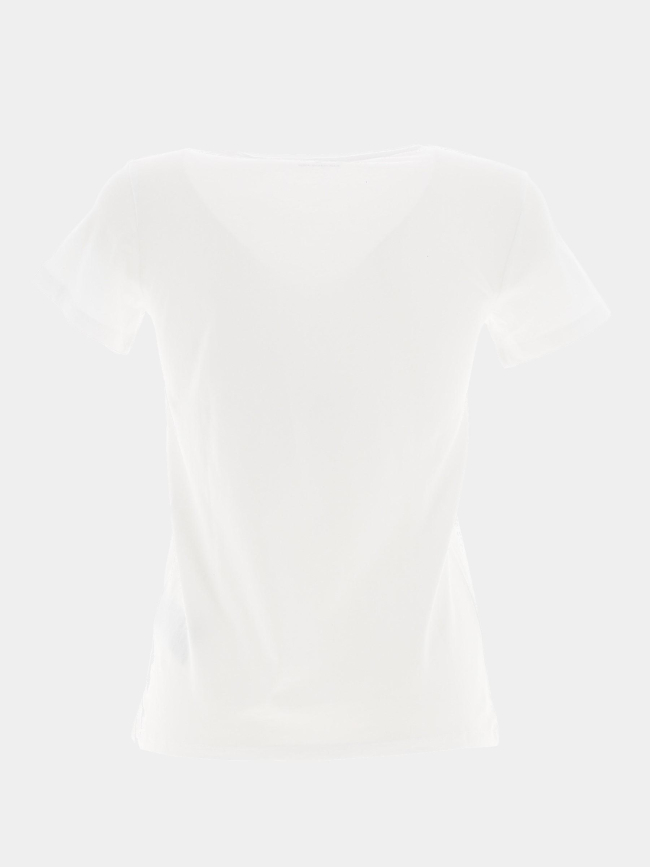 T -shirt uni logo blanc fille - Guess