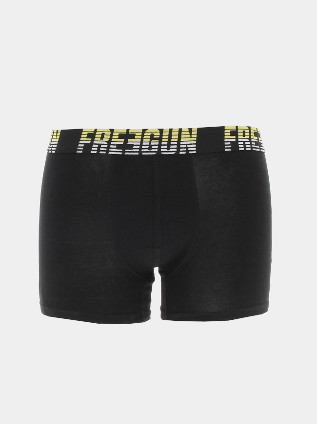 Pack 2 boxers coton noir/bleu homme - Freegun