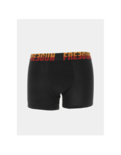 Pack 2 boxers coton noir/orange homme - Freegun