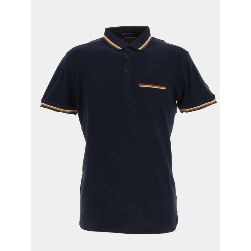 Polo bengal bleu marine homme - Sun Valley