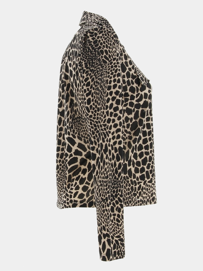 Chemise tobbie léopard beige femme - Morgan