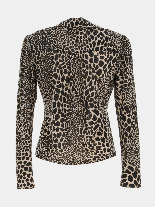 Chemise tobbie léopard beige femme - Morgan