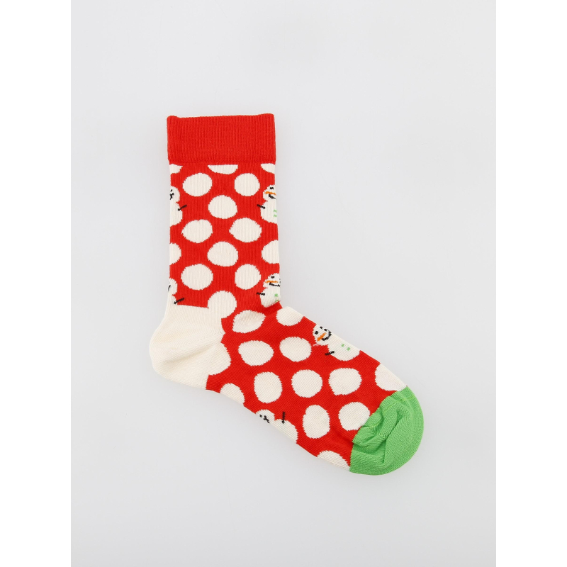 Chaussettes à pois bonhomme de neige rouge - Happy Socks