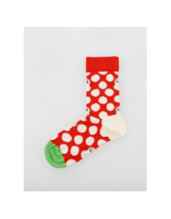 Chaussettes à pois bonhomme de neige rouge - Happy Socks