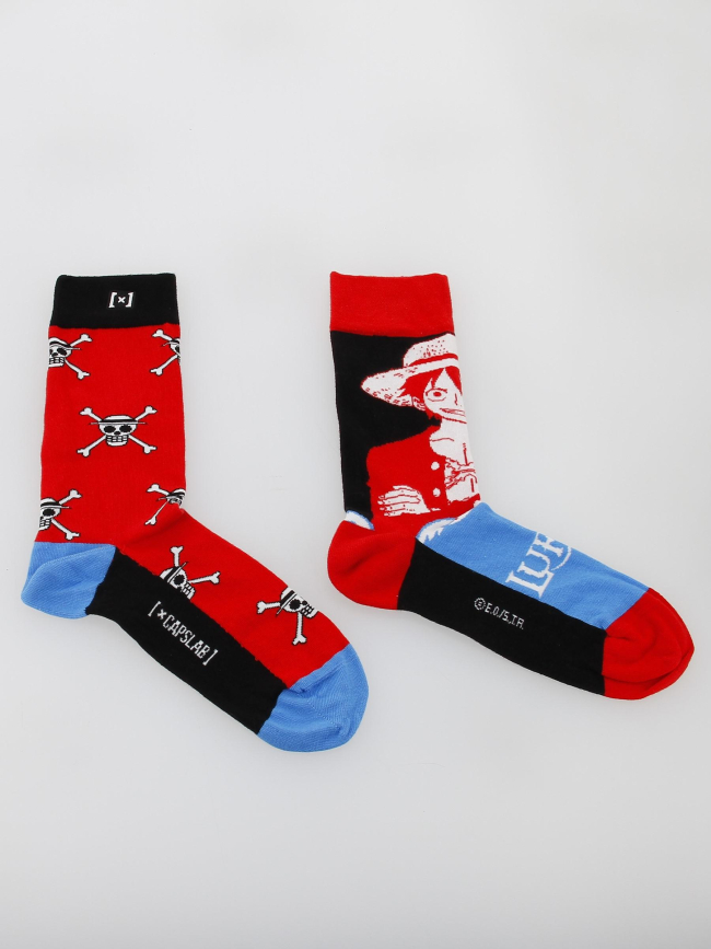 Chaussettes one peace luffy rouge - Capslab