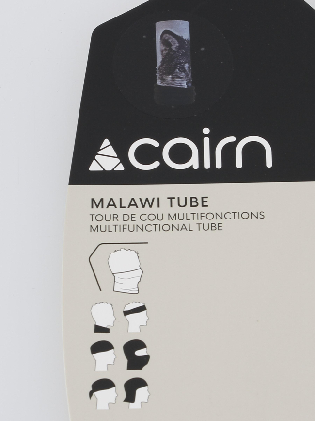 Tour de cou peluche multifonctions malawi wolf noir - Cairn