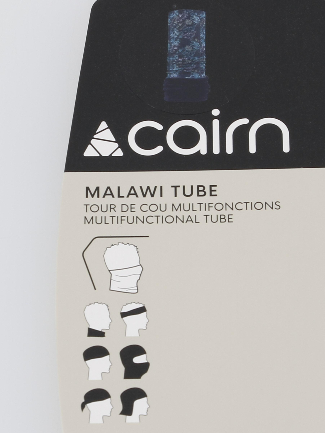 Tour de cou peluche multifonctions malawi floral bleu - Cairn