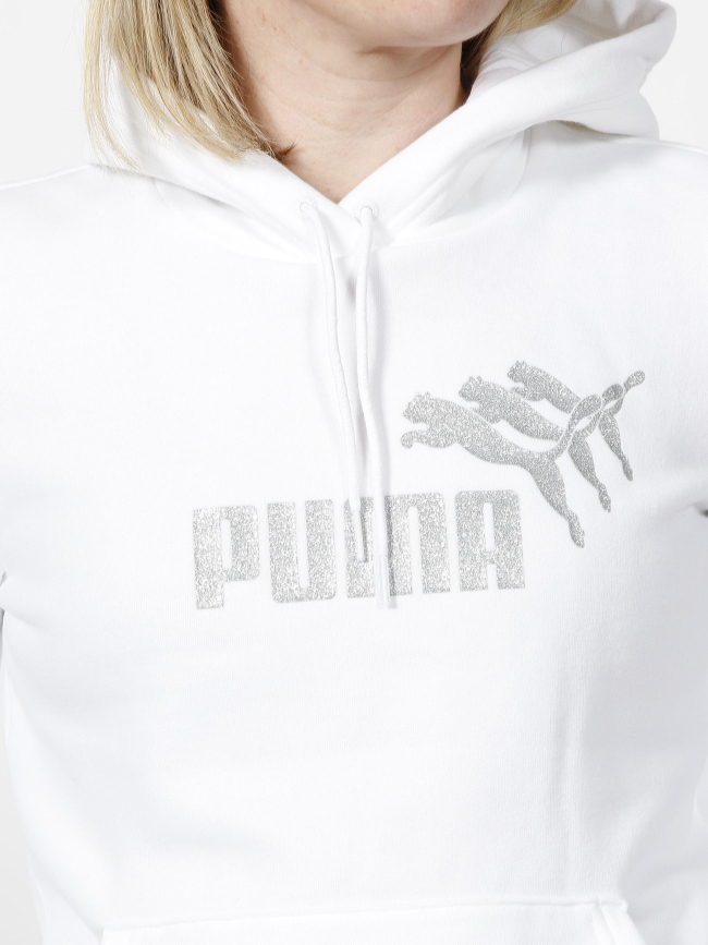 Sweat à capuche sparkle graphic blanc femme - Puma