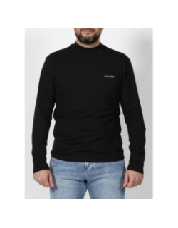 T-shirt manches longues micro logo noir homme - Clavin Klein
