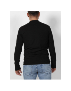 T-shirt manches longues micro logo noir homme - Clavin Klein