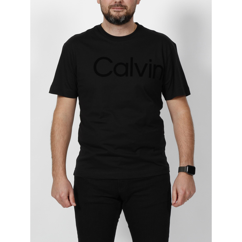 T-shirt flock logo noir homme - Clavin Klein