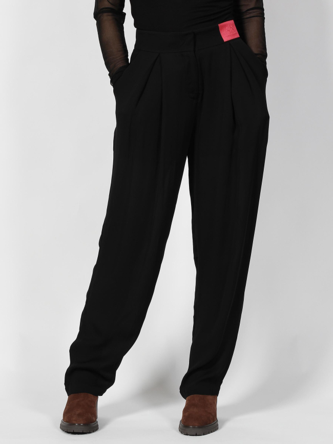 Pantalon léger fluide noir femme - Armani Exchange