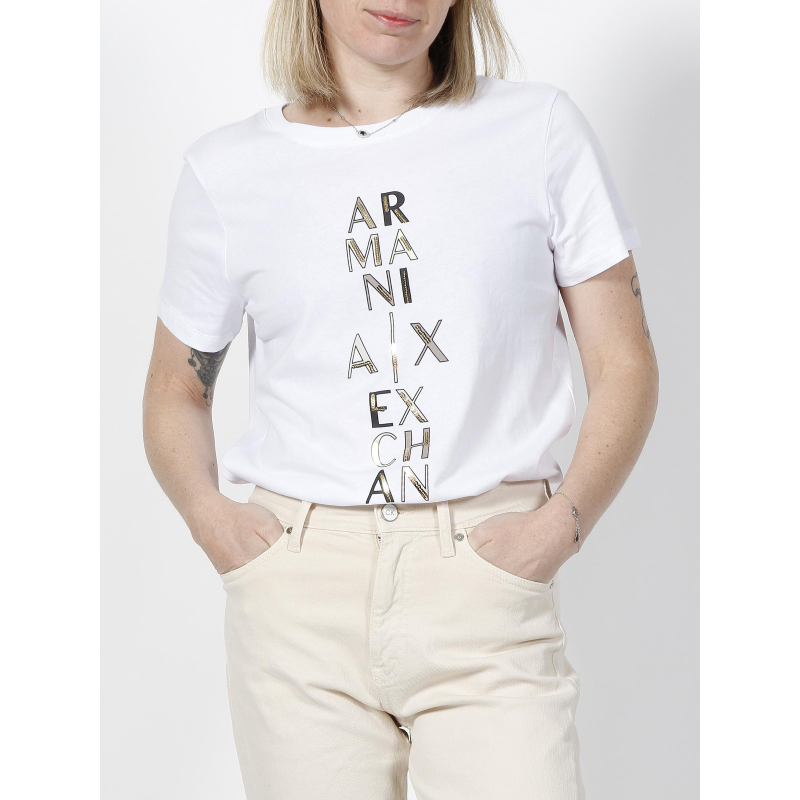 T-shirt optic blanc femme - Armani Exchange