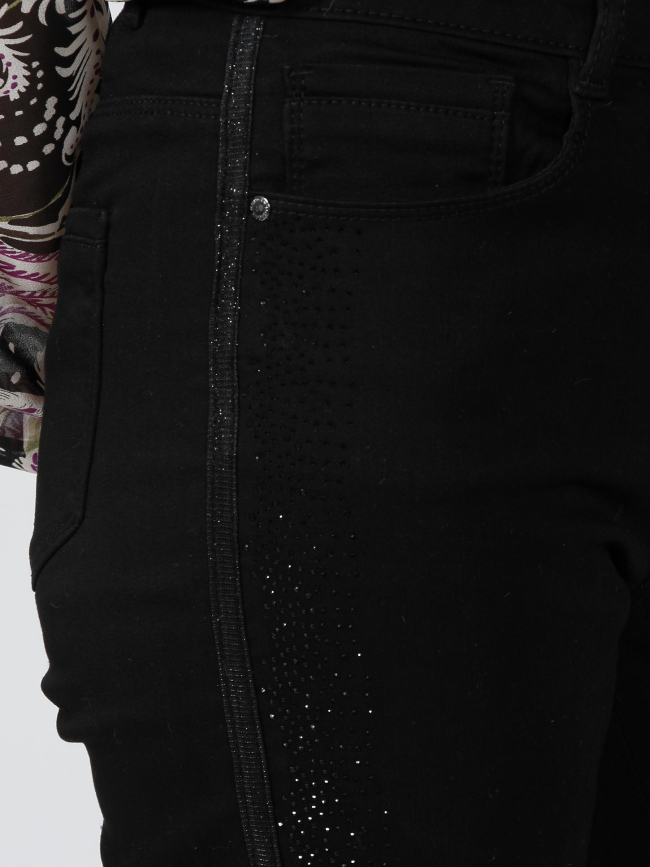 Jean skinny strass party noir femme - Morgan