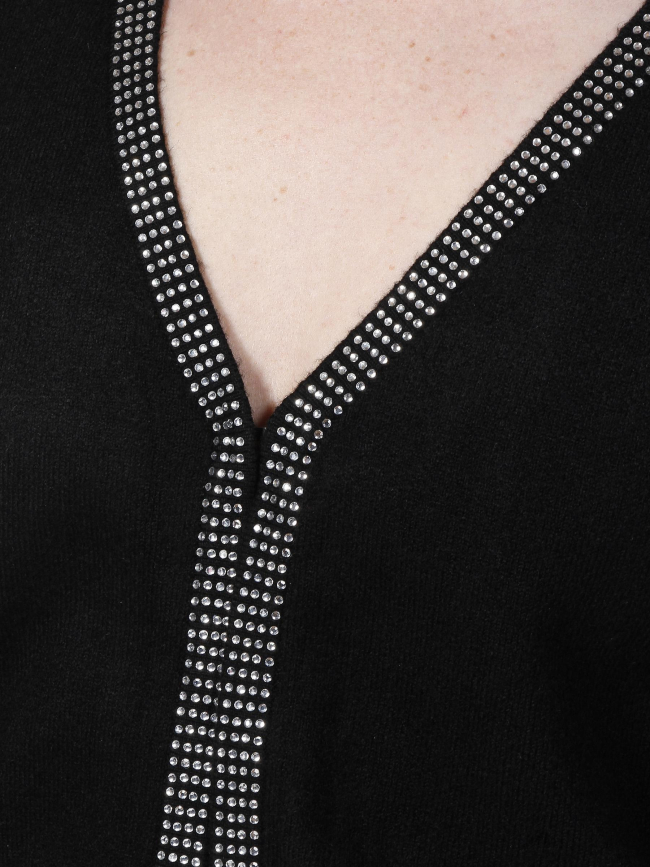 Gilet strass moaz noir femme - Morgan