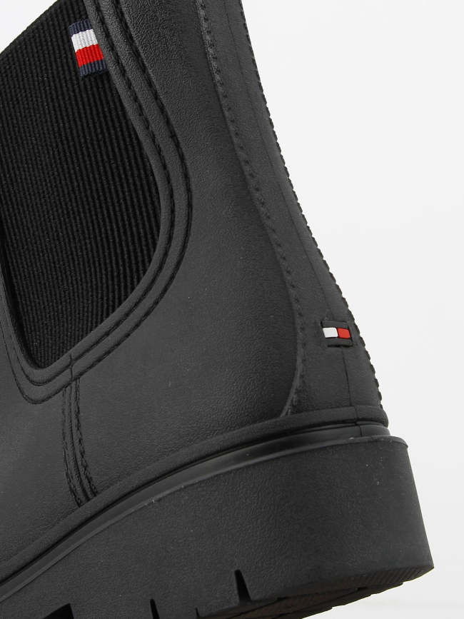 Boots de pluie matt ankle noir femme - Tommy Hilfiger