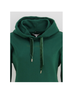 Sweat à capuche crop reg vert femme - Tommy Hilfiger