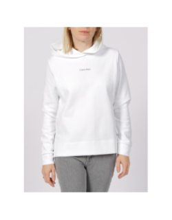 Sweat à capuche micro logo essential blanc femme - Calvin Klein