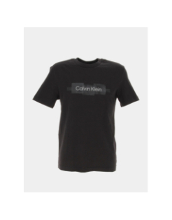 T-shirt box striped logo noir homme - Calvin Klein