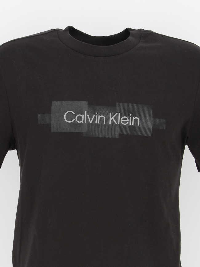 T-shirt box striped logo noir homme - Calvin Klein