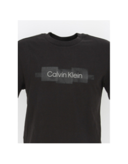 T-shirt box striped logo noir homme - Calvin Klein