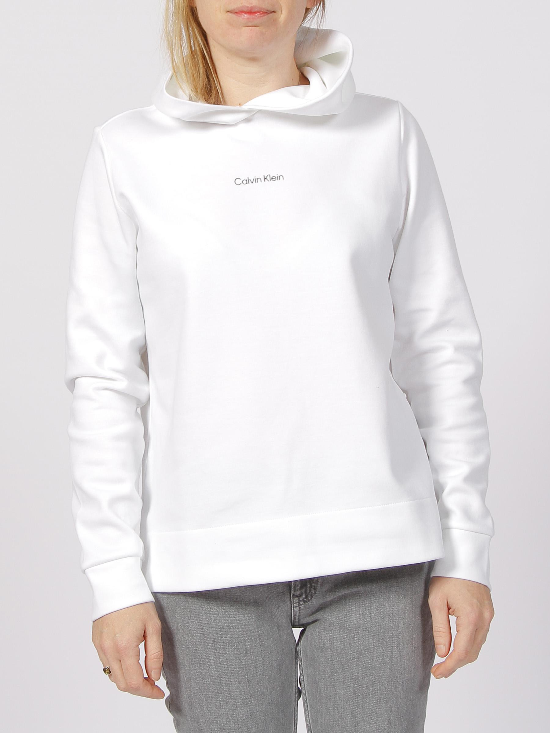 Sweat à capuche micro logo blanc femme - Calvin Klein