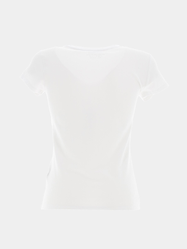 T-shirt flame logo blanc femme - Guess