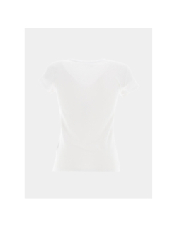 T-shirt flame logo blanc femme - Guess