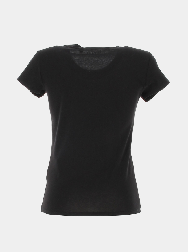 T-shirt flame logo noir femme - Guess