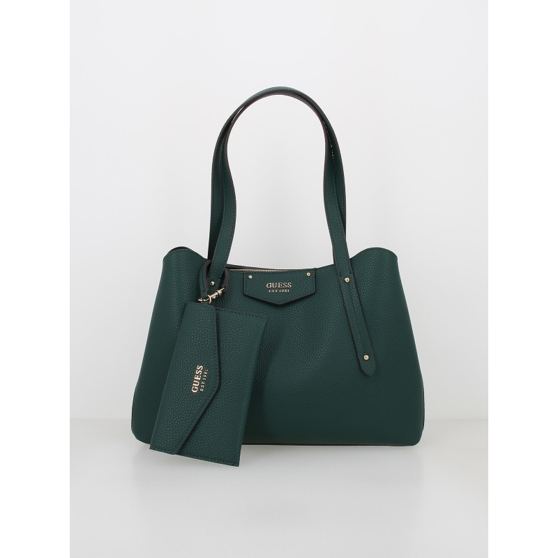 Sac à main éco brenton girlfriend vert femme Guess| wimod