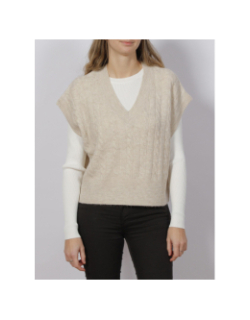Pull sans manche melody beige femme - Only