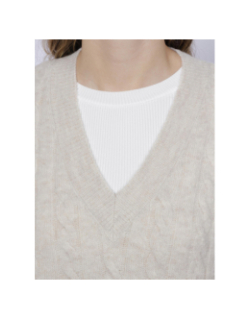 Pull sans manche melody beige femme - Only