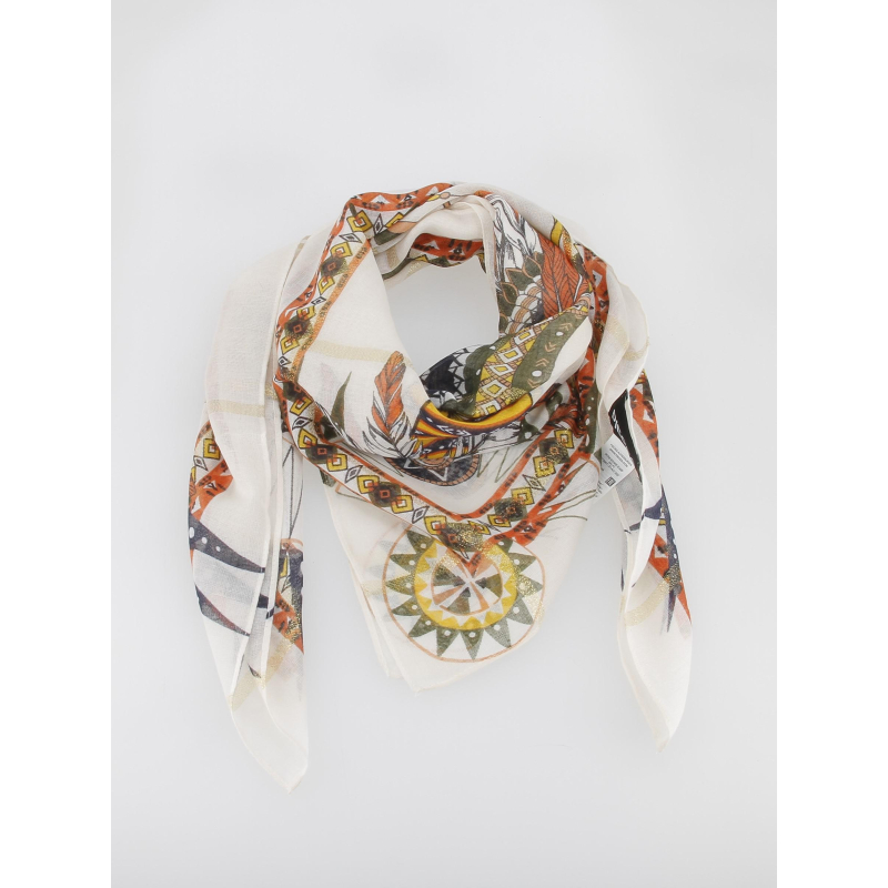 Foulard square cloud dancer beige femme - Pieces