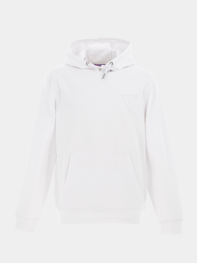 Sweat à capuche christian blanc homme - Guess