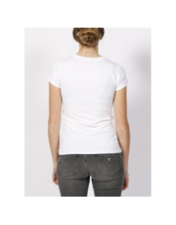 T-shirt triangle logo r3 blanc femme - Guess
