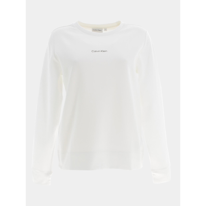 Sweat micro logo blanc femme - Calvin Klein
