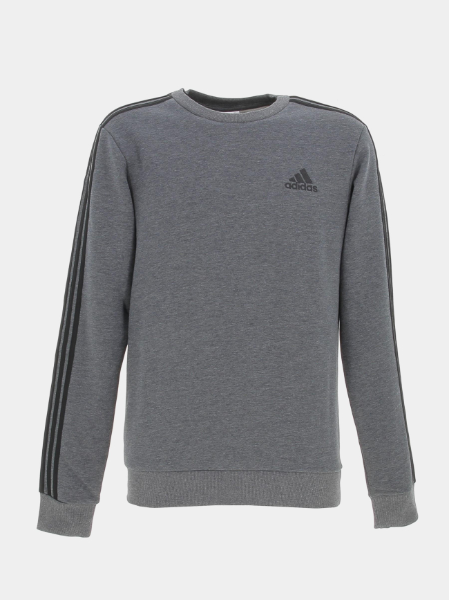Sweat 3 stripes gris anthracite homme - Adidas