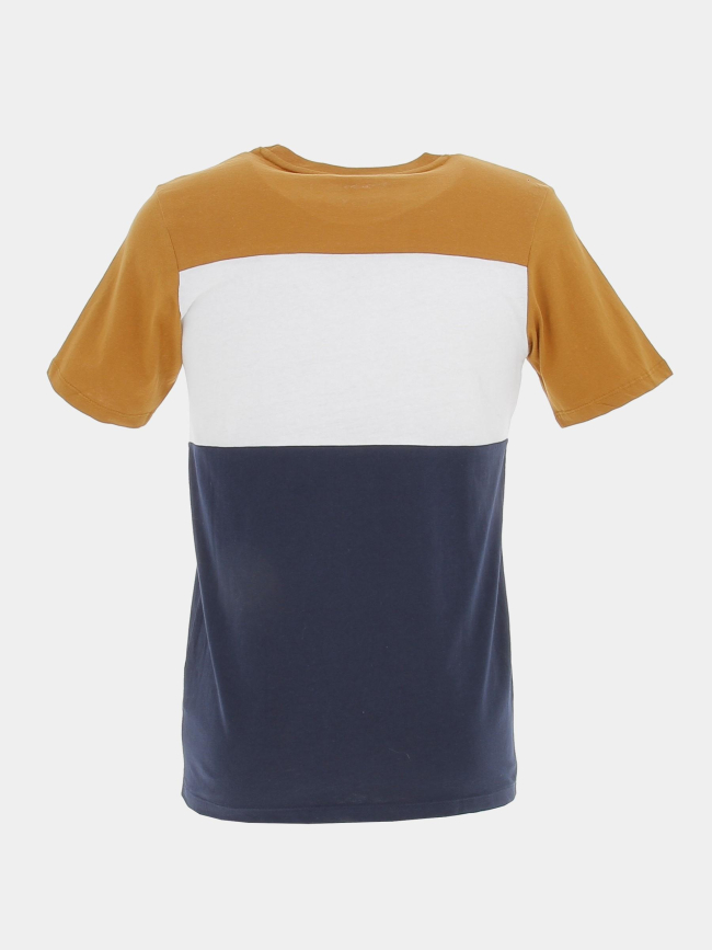 T-shirt logo block marron/bleu homme - Jack & Jones