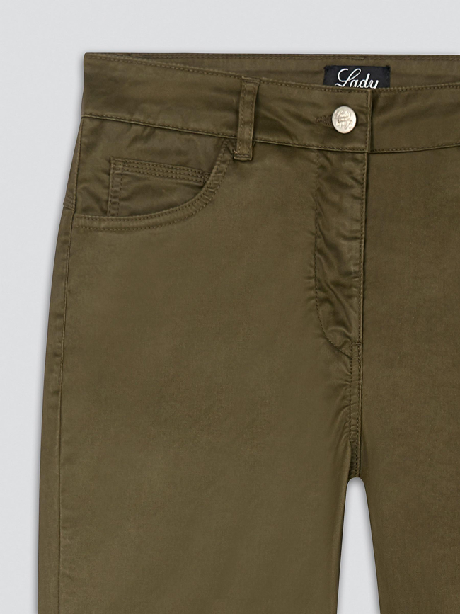 Pantalon enduit pia vert femme - Delahaye