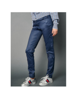 Pantalon enduit pia bleu marine femme - Delahaye