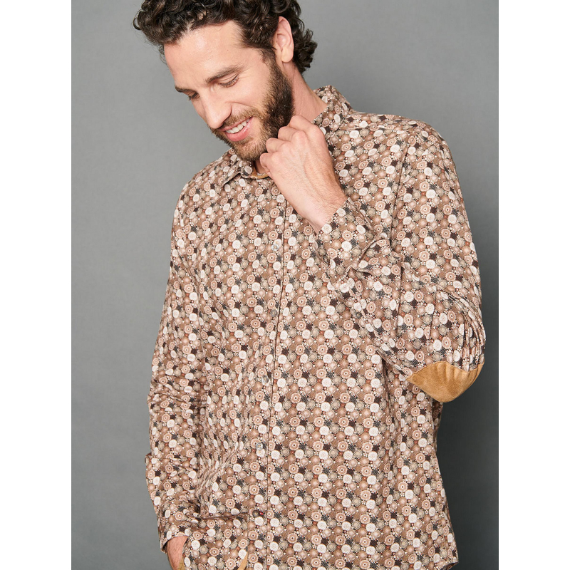 Chemise clément beige homme - Delahaye