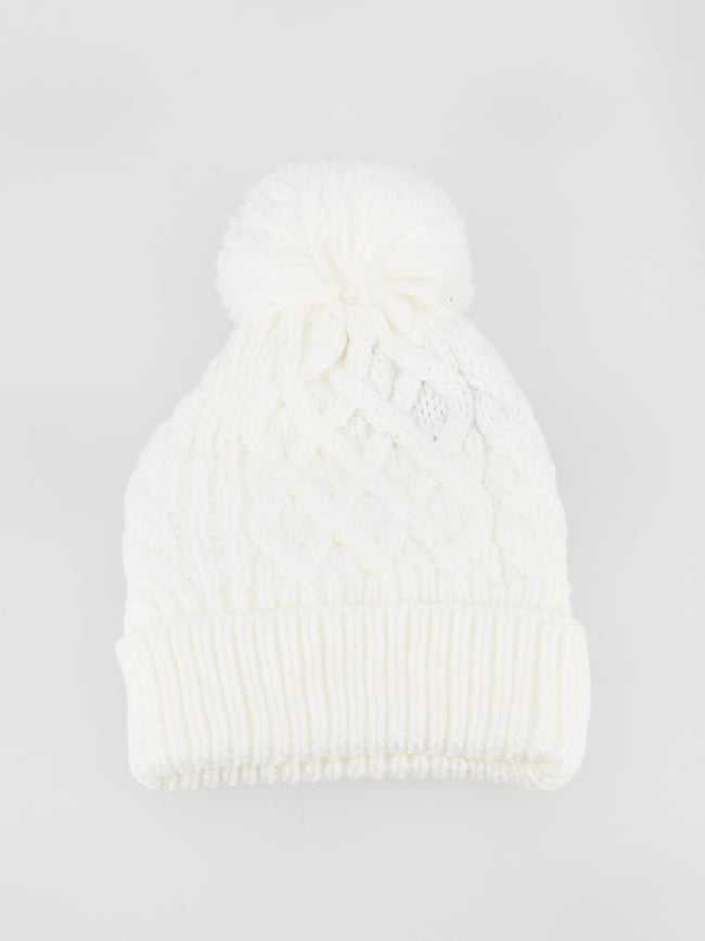 Bonnet pompon liane blanc femme - Cairn