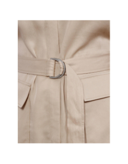 Robe chemise utility tencel beige femme - Calvin Klein