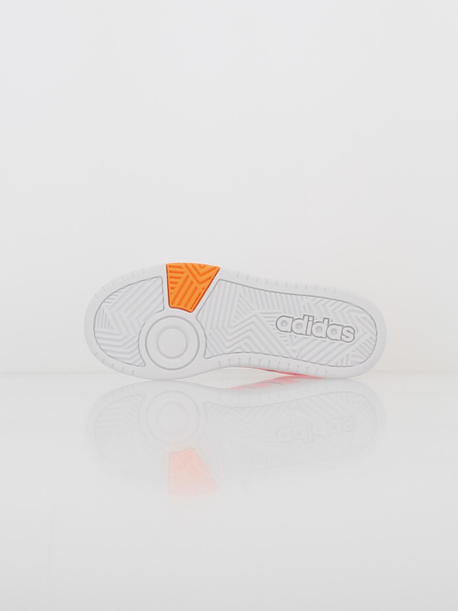 Baskets à scratch hoops 3.0 fluo blanc enfant - Adidas