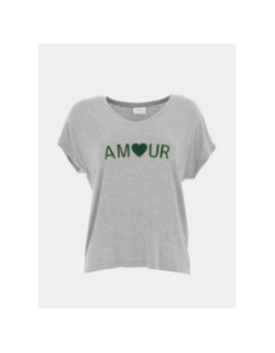T-shirt harrina amour gris femme - Only