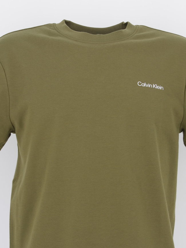 T-shirt micro logo kaki homme - Calvin Klein