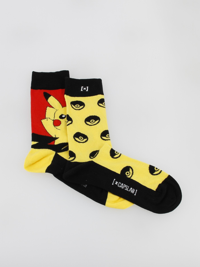 Chaussettes pokémon pikachu jaune - Capslab